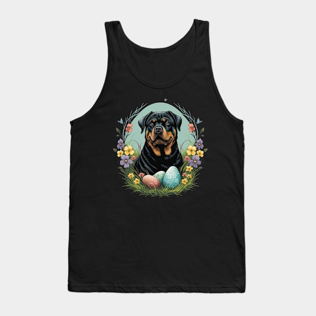 Rottweiler happy easter day Tank Top by JayD World